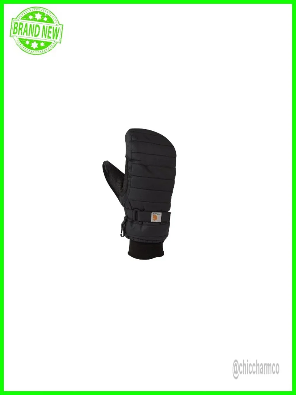 Waterproof Insulated Quilted Knit Cuff Mitten with Nose Wipe